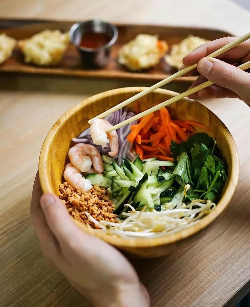 Goi Dua Leo Tom al restaurant vietnamita Kiu Nam a Barcelona