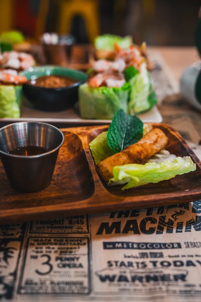 Nem - rollets de carn fregits al restaurant vietnamita Kiu Nam a Barcelona
