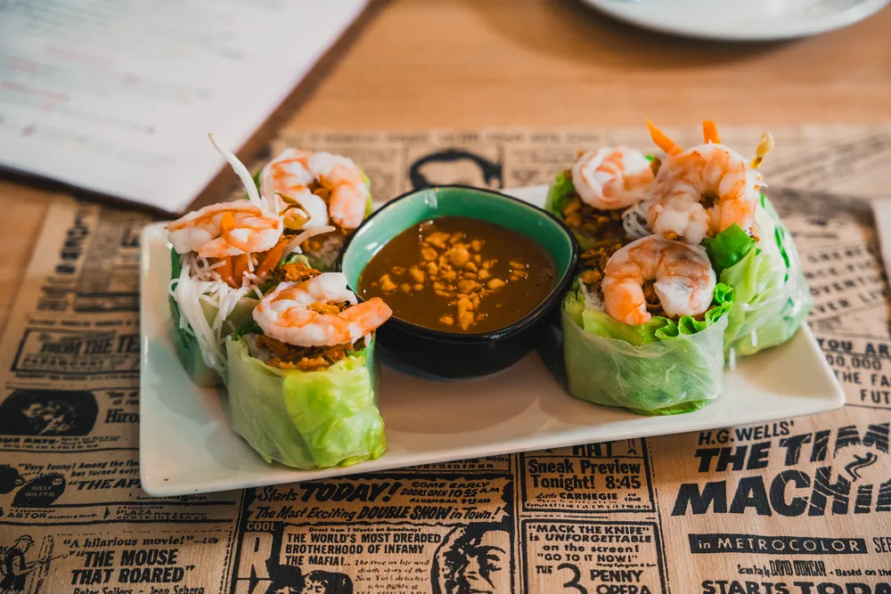Nem Cuốn - rollets frescos amb gambes o tofu al restaurant vietnamita Kiu Nam a Barcelona