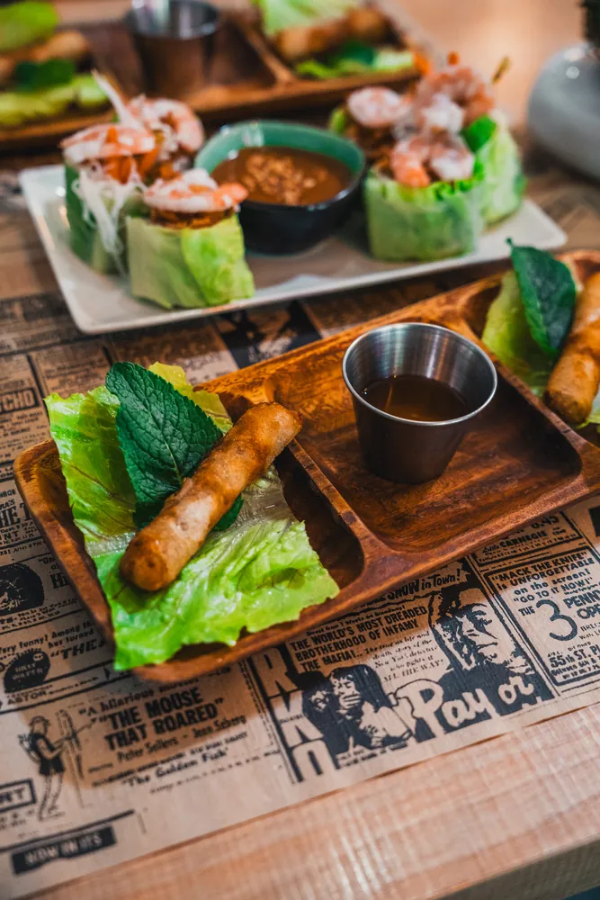 Nem Rau - rollets vegans fregits al restaurant vietnamita Kiu Nam a Barcelona